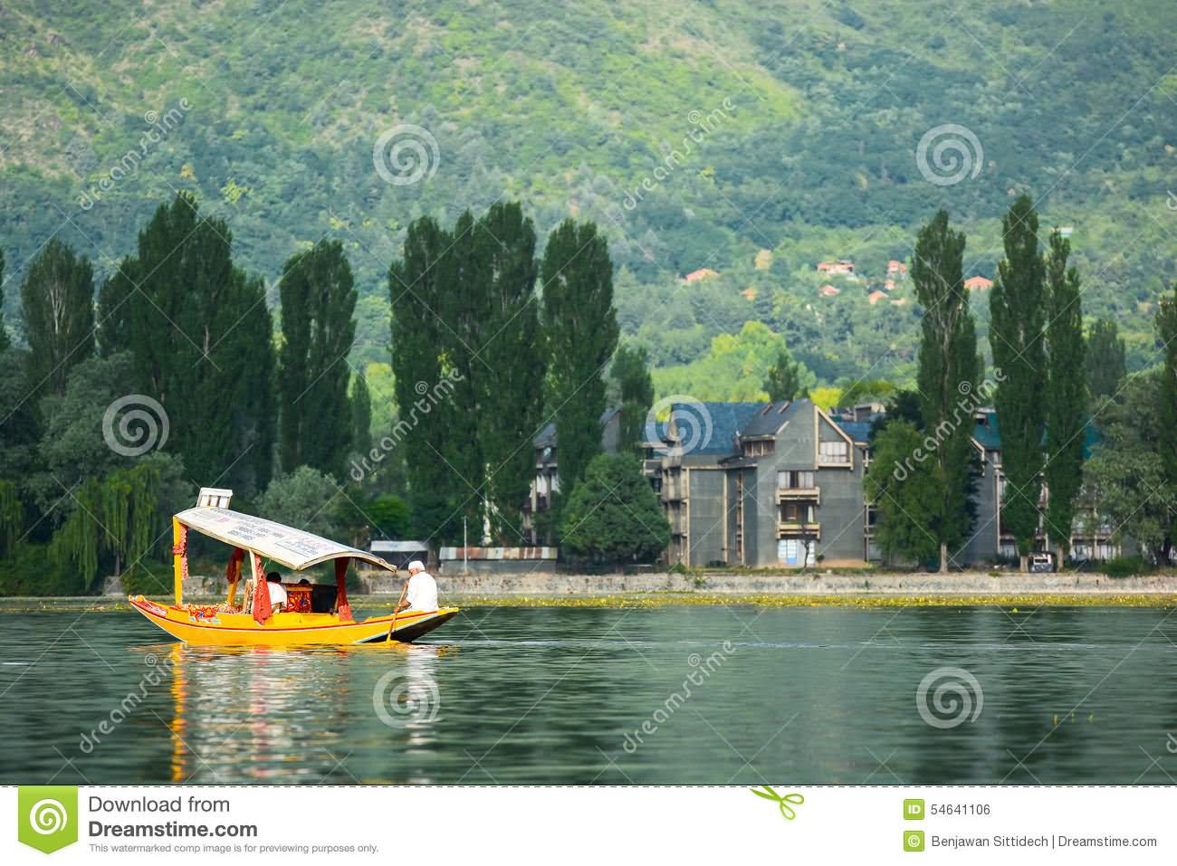 Boat In Dal Lake, Srinagar, Kashmir