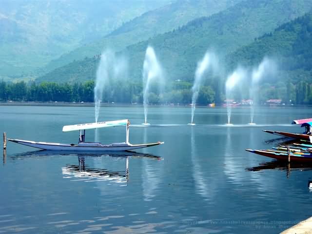 Boating On Dal Lake Beautiful Picture