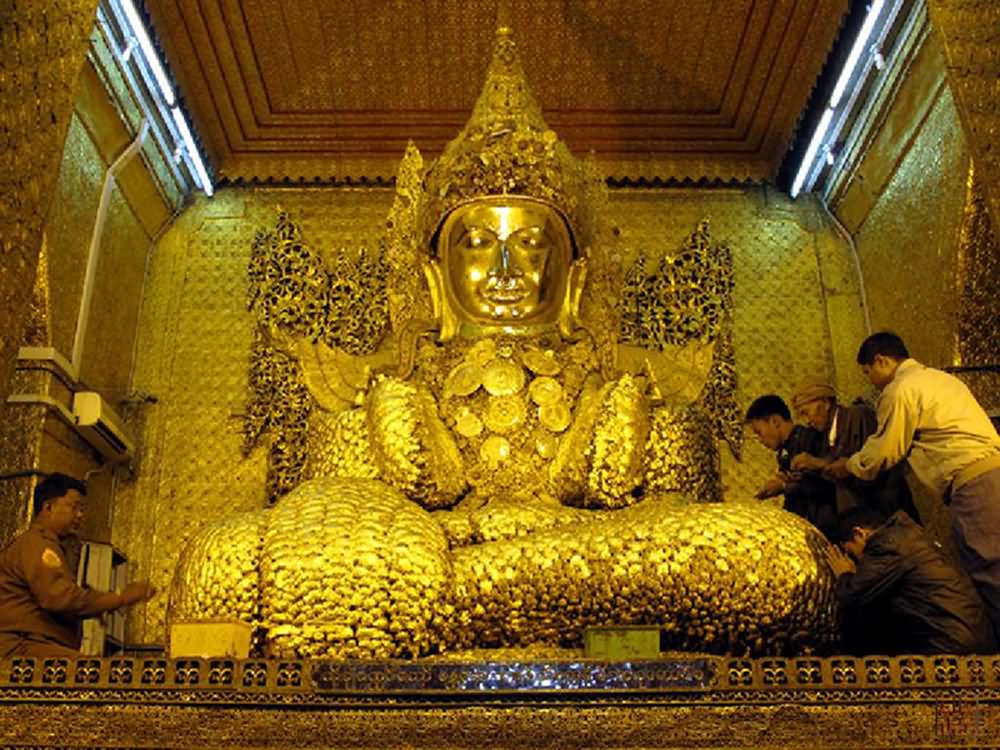 Buddha Statue Inside The Shwedagon Pagoda