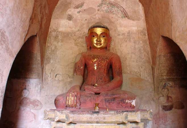 Buddha Statue Inside The Sulamani Temple, Myanmar