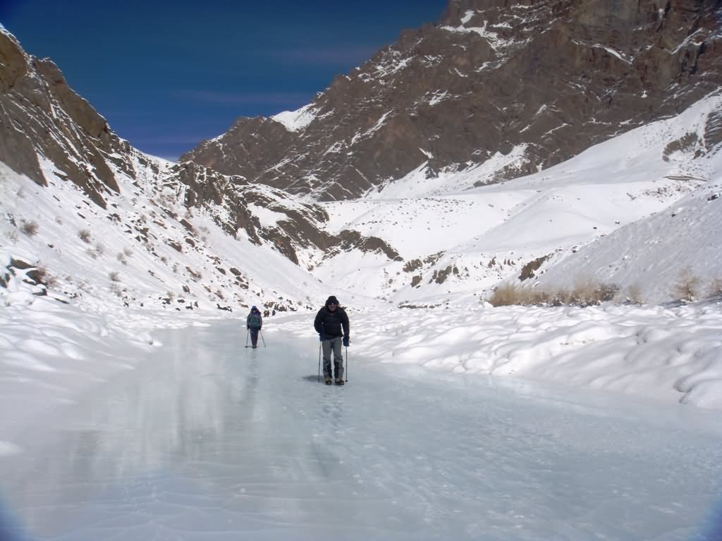 Chadar Trek On The Frozen Zanksar River In Ladakh