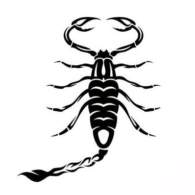 Classic Black Scorpion Tattoo Design