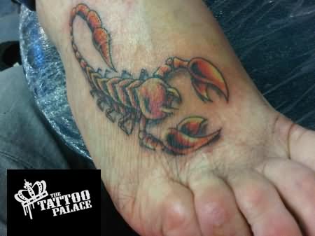Cool Scorpion Tattoo On Foot