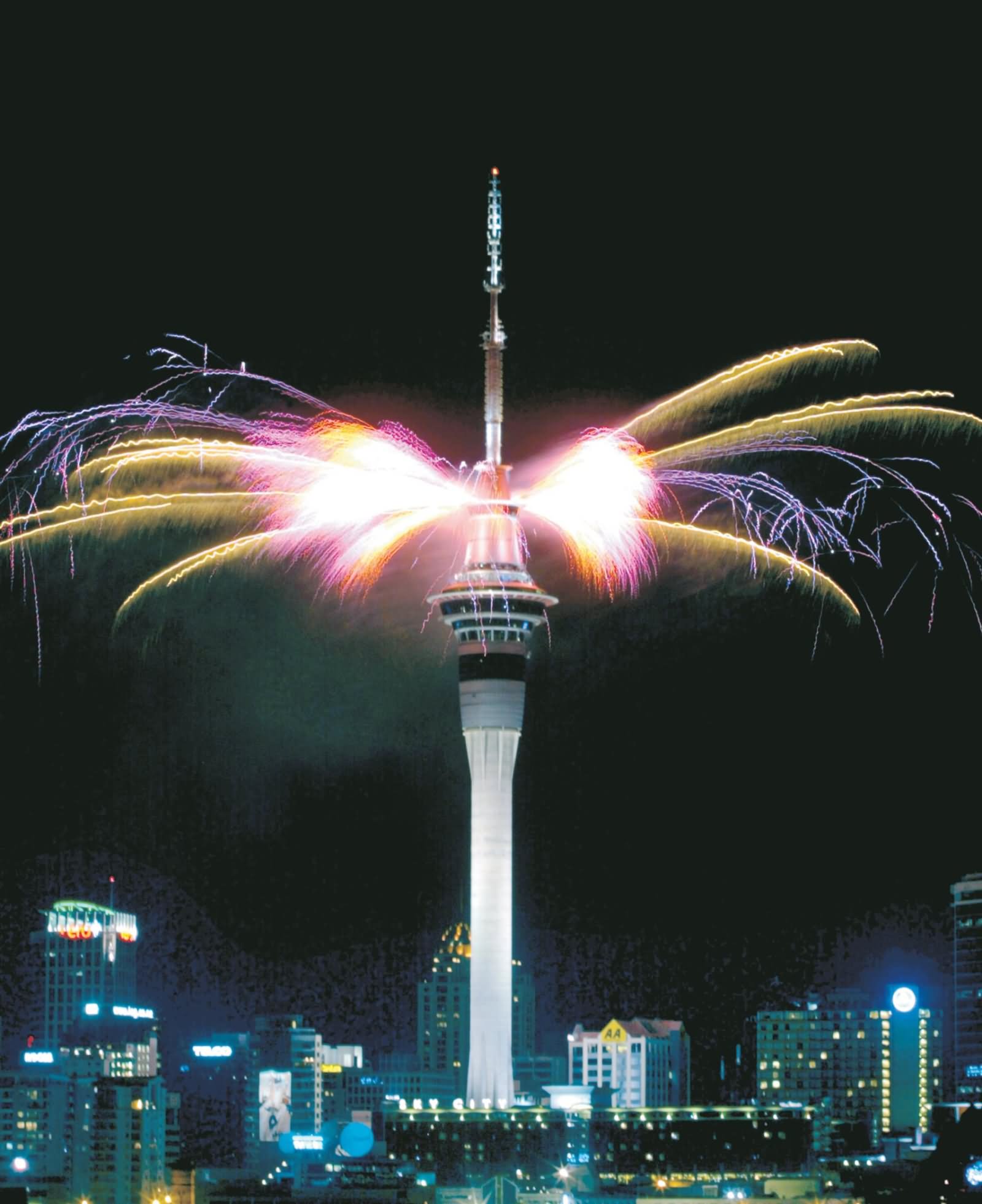 Fireworks Over The Sky Tower, Auckland