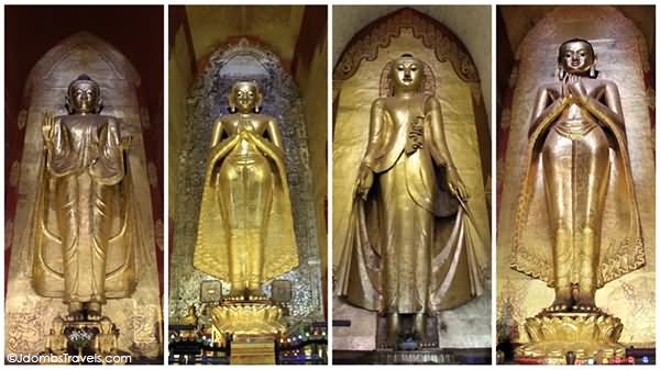 Four Statues Inside The Ananda Temple, Myanmar
