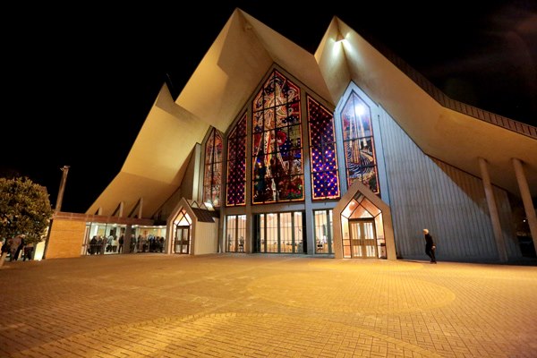 Front Facade View Of The Holy Trinity Cathedral