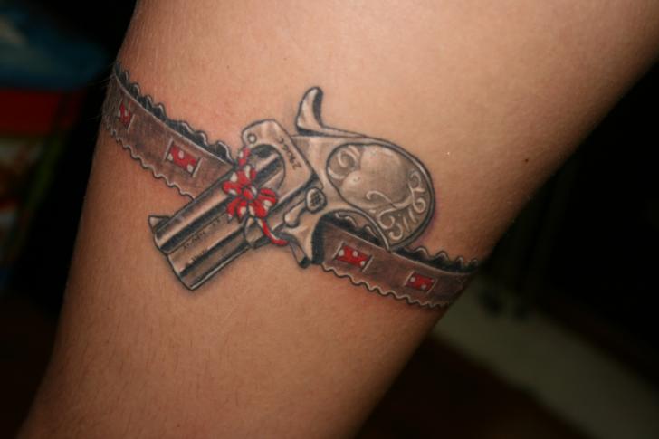 Garter Gun Tattoo Idea