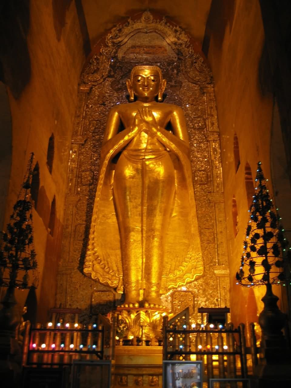 Golden Buddha Big Statue Inside The Ananda Temple