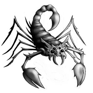 Grey Ink 3D Scorpion Tattoo Design