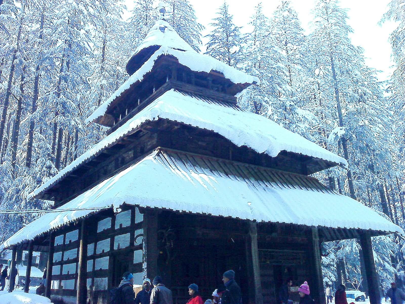 Hadimba Devi Temple After Snowfall