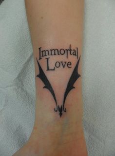 Immortal Love - Vampire Bat Tattoo On Wrist