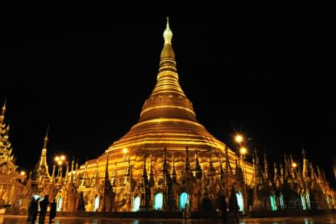Incredible Night View Of The Shwedagon Pagoda