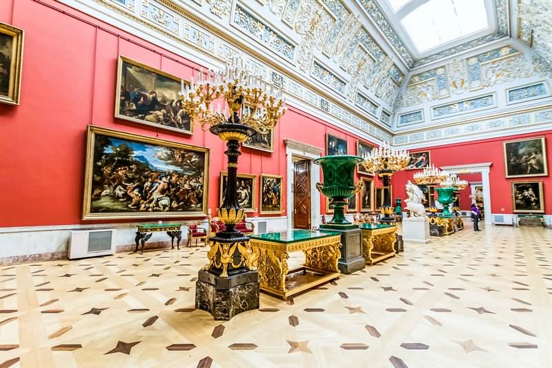 Interiors Of The Hermitage Museum In Saint Petersburg, Russia