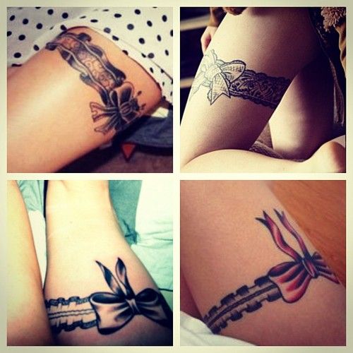 Lace And Garter Tattoos Ideas