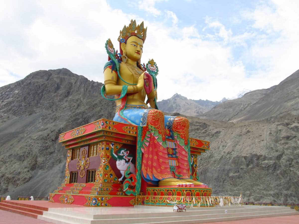Lord Buddha Statue At Nubra Valley
