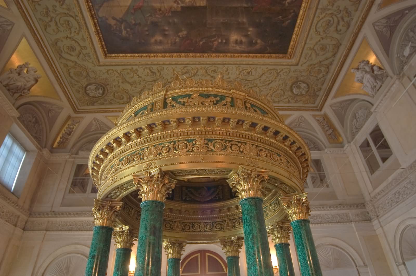 Malachite Rotunda Inside The Hermitage Museum