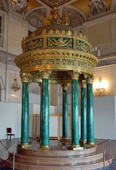 Malachite Rotunda Inside The Hermitage Museum, St. Petersburg