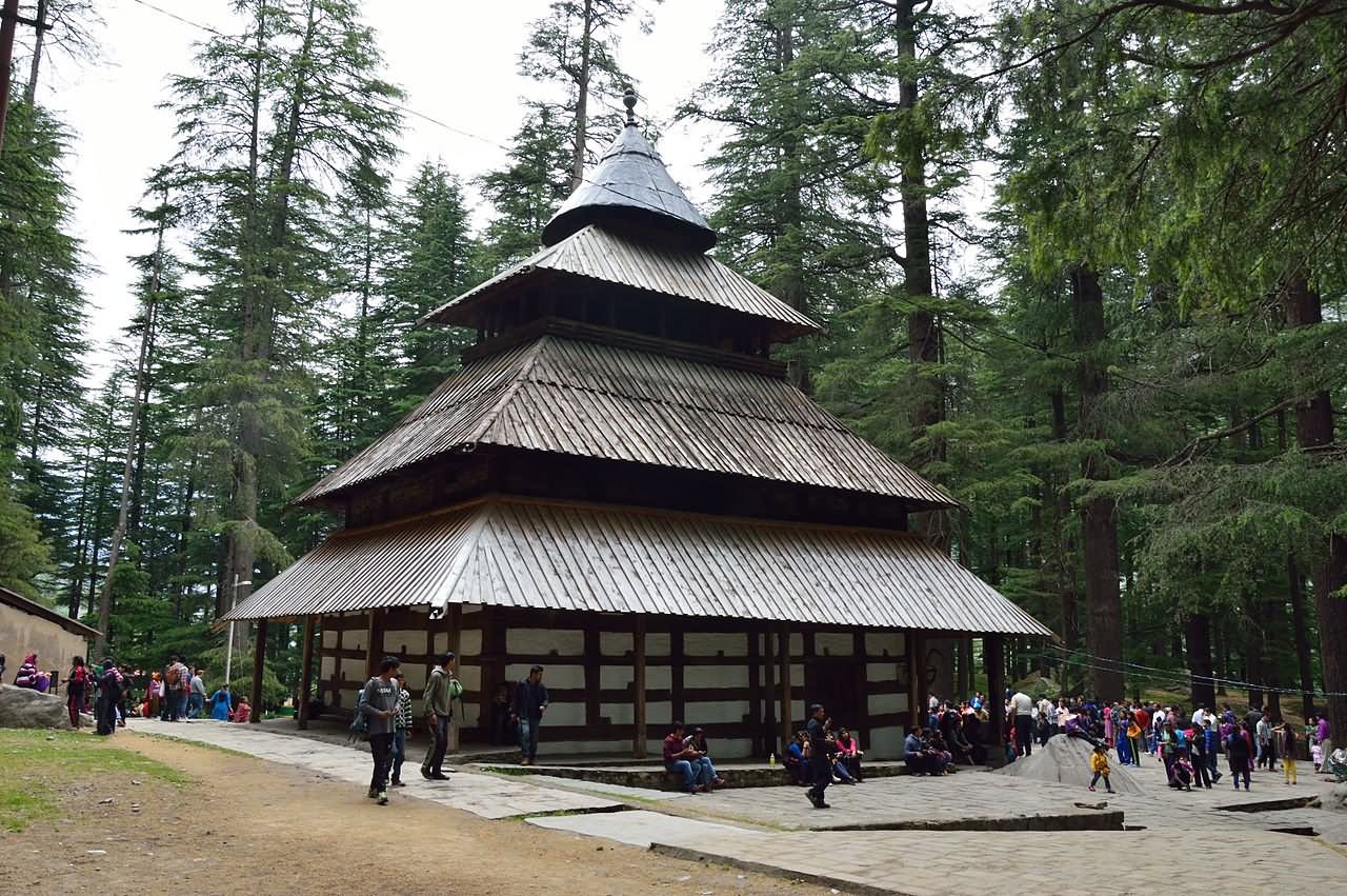 North West View Of The Hadimba Devi Temple In Manali