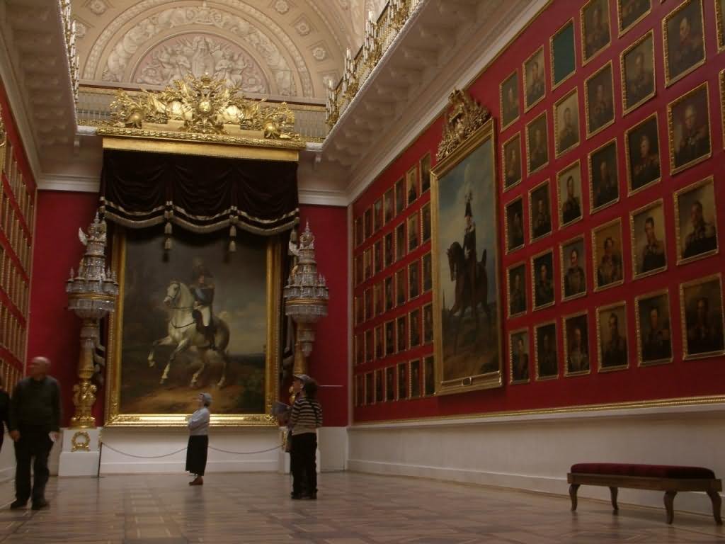 Painting Gallery Inside The Hermitage Museum In St. Petersburg