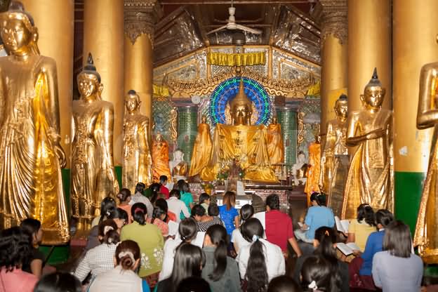 Prayer Hall Inside The Shwedagon Pagoda