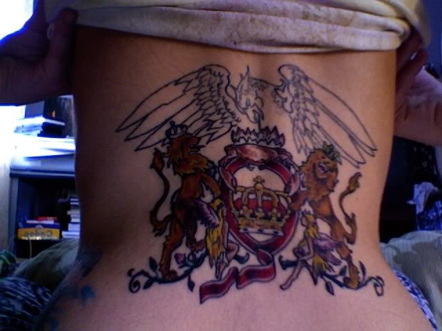 Queen Band Tattoo On Lower Back