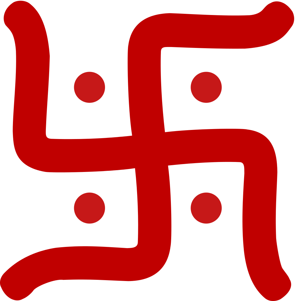 Red Jain Swastik Tattoo Design