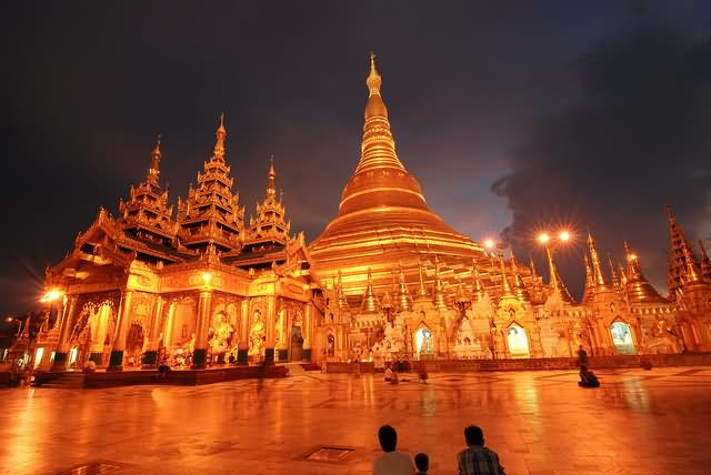 Shwedagon Pagoda Looks Amazing With Night Lights
