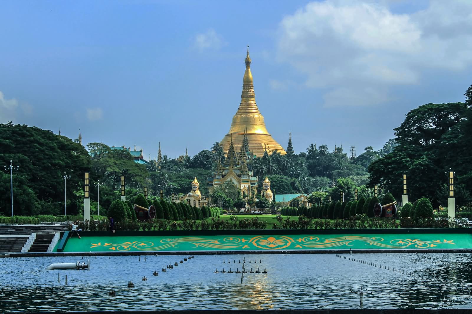 Shwedagon Pagoda View From River In Yangon