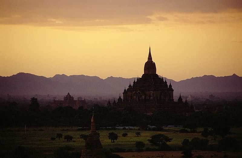 Silhouette View Of The Sulamani Temple, Bagan