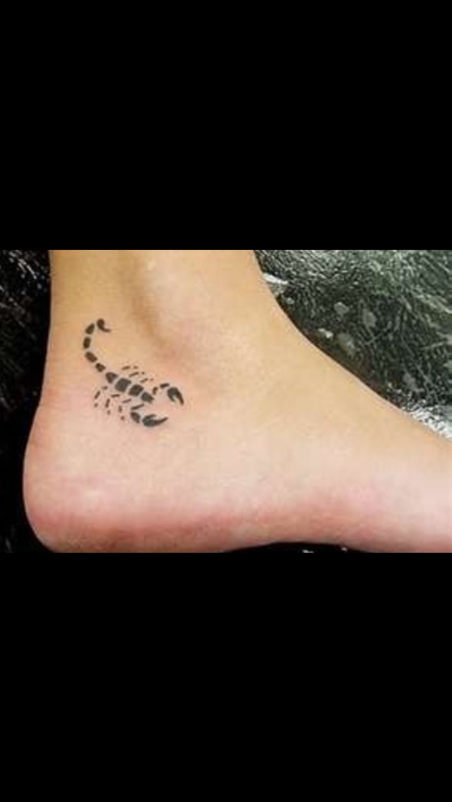 Simple Little Scorpion Tattoo On Foot