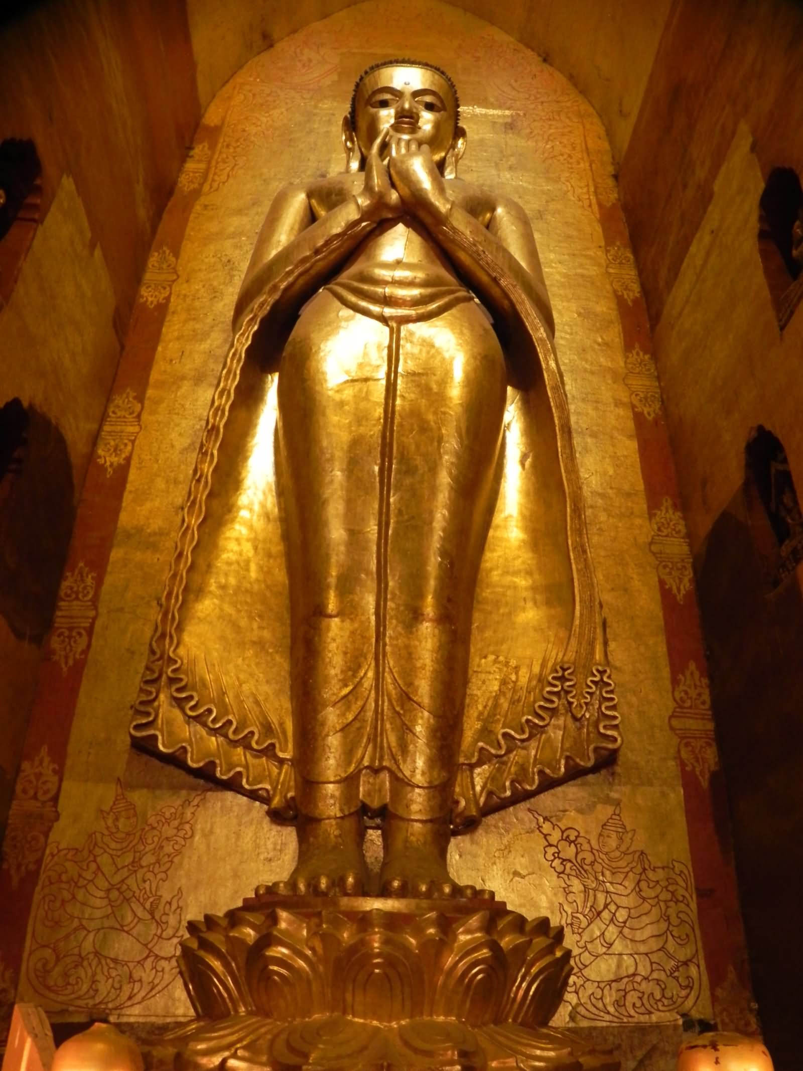 Standing Buddha Statue Inside The Ananda Temple