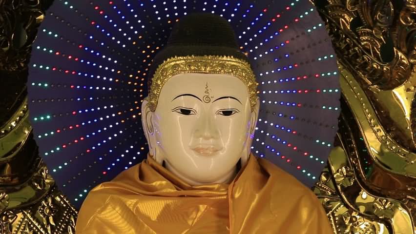 Statue Of Buddha At Shwedagon Pagoda In Yangon