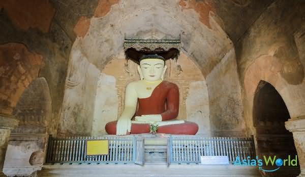Statue Of Lord Buddha Inside The Sulamani Temple, Bagan