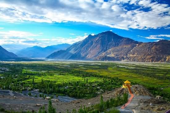Sunset View From Diskit In Nubra Valley
