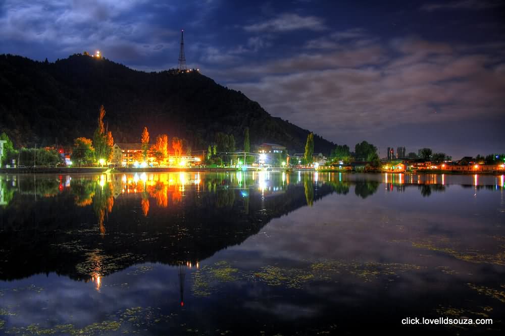 The Dal Lake At Night