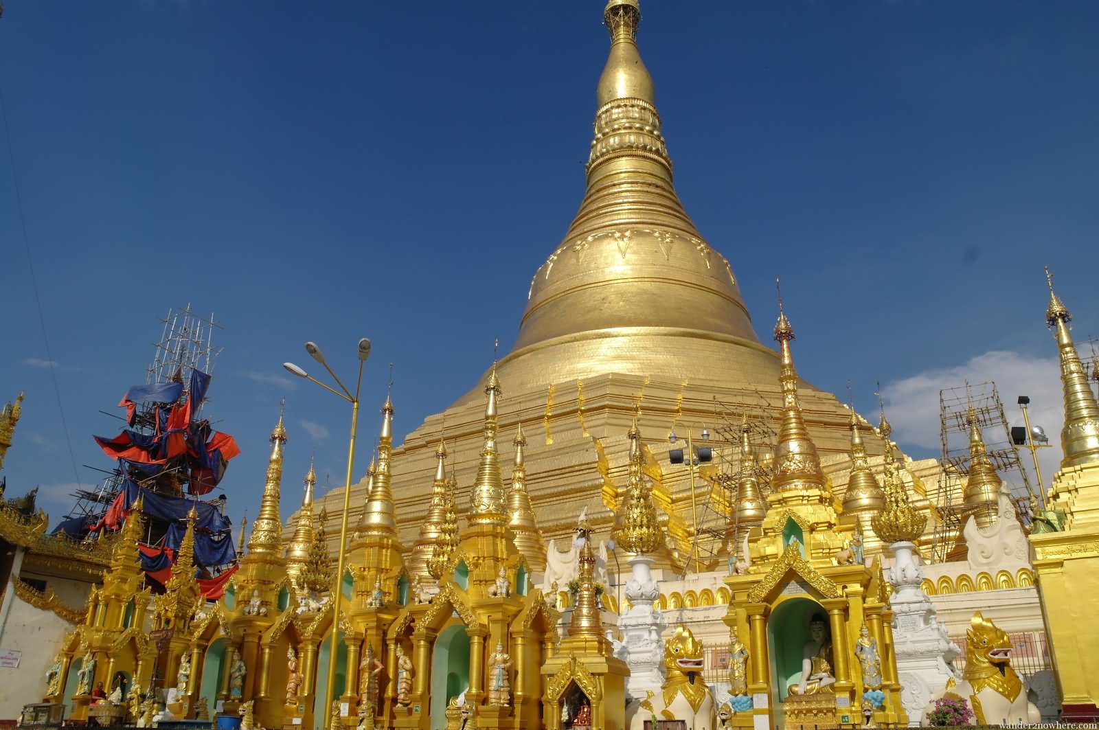 The Golden Shwedagon Pagoda In Yangon