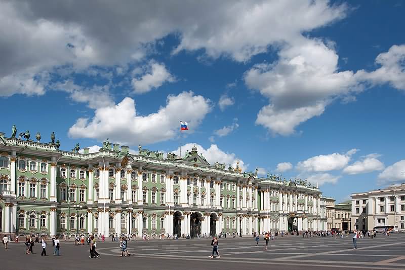 The Hermitage Museum View From Palace Square In St. Petersburg, Russia