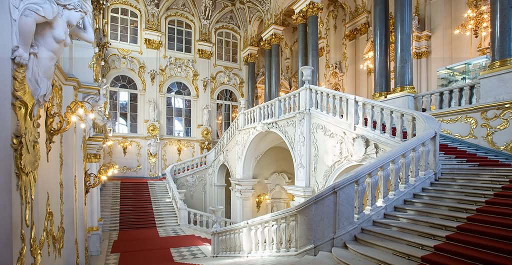 The Jordan Staircase Inside The Hermitage Museum