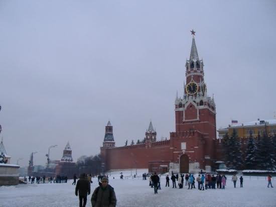 The Kremlin And Red Square Covered With Snow Picture