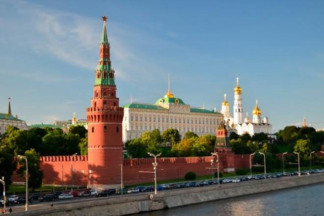 The Kremlin Palace View From The Moscow River