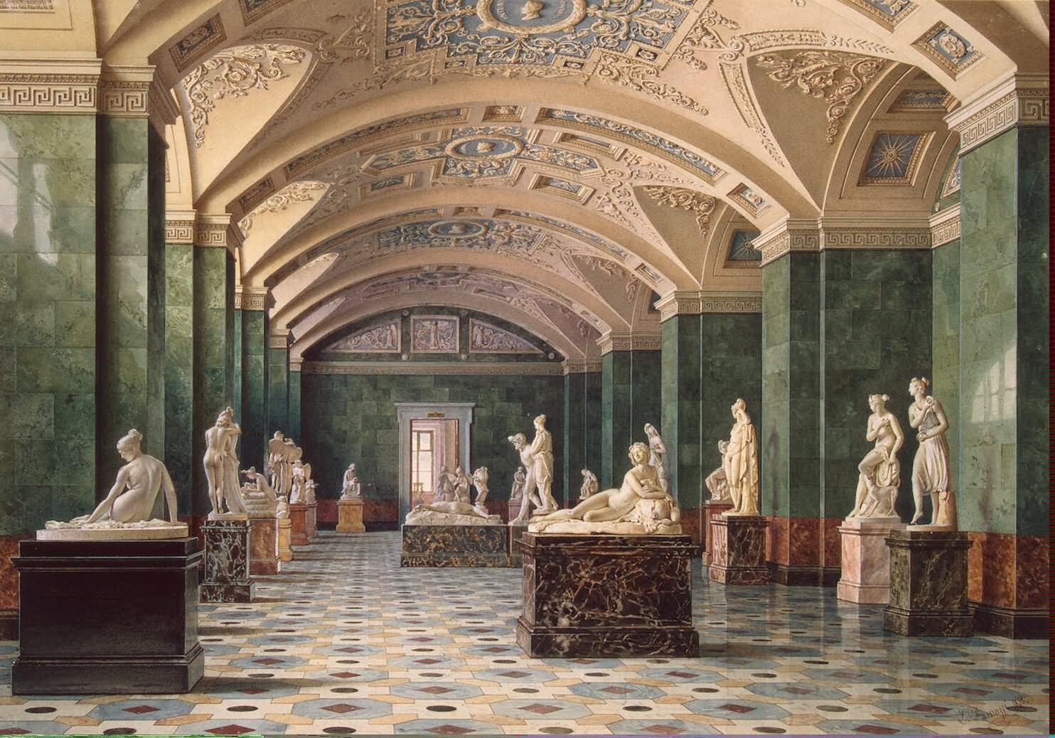 The Room Of Modern Sculptures Inside The Hermitage Museum