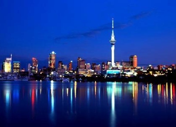 The Sky Tower And Auckland At Night