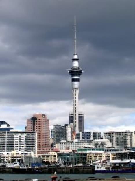 The Sky Tower With Black Clouds