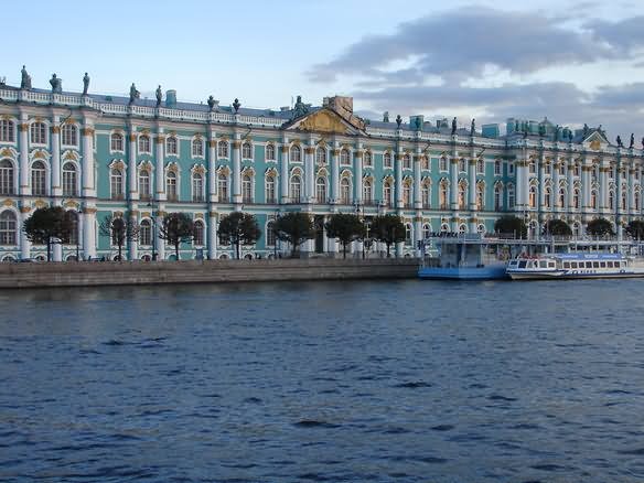 The View Of Hermitage Museum From Neva River