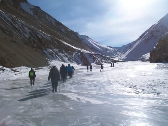 Trekkers In Zanskar Valley, Picture