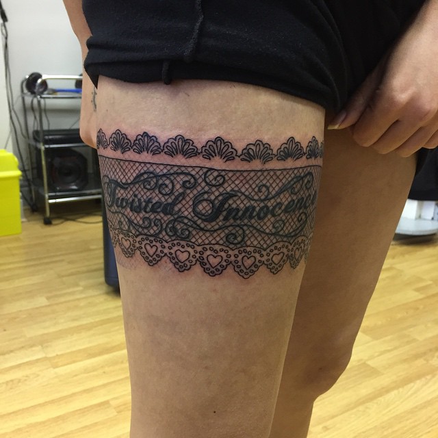 Twisted Innocence Country Garter Tattoo