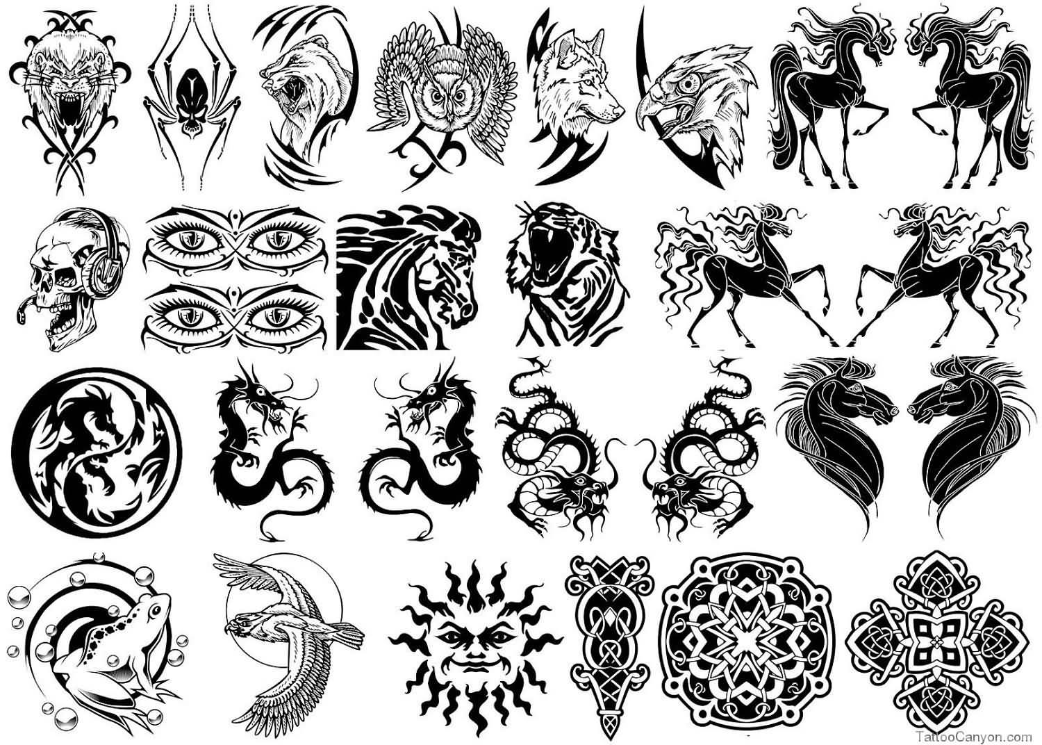 Unique Animal Symbol Tattoo Design For Men