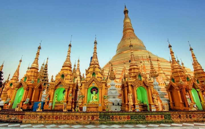Unique Architecture At The Shwedagon Pagoda, Yangon