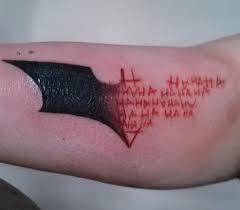 Unique Batman Symbol Tattoo Design For Men Sleeve