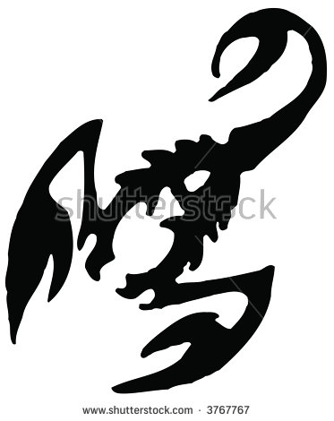 Unique Black Scorpion Tattoo Design